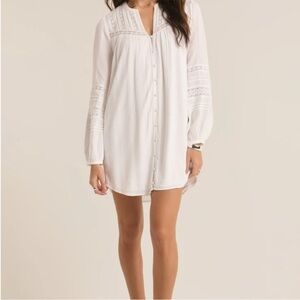 Nwt Z Supply Jude Peasant Dress with crochet details Large